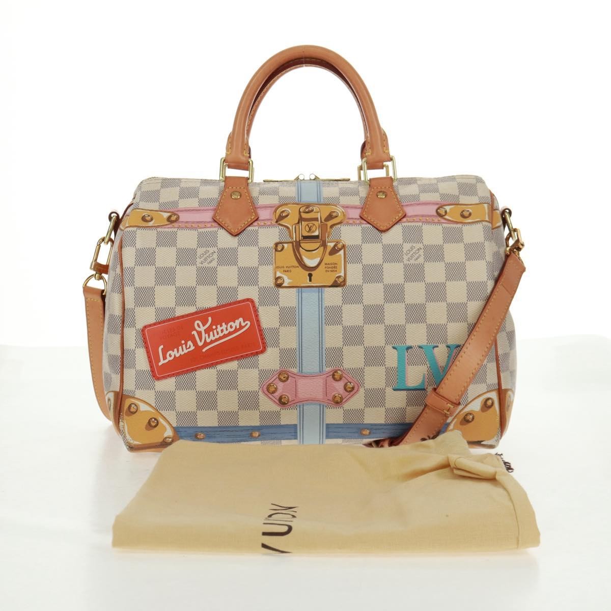 Louis Vuitton Speedy Bandouliere Bag Limited Edition Summer Trunks Monogram Canvas Multicolour Canvas Handbag (Pre-Owned)