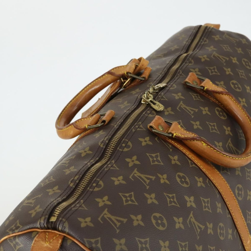Louis Vuitton Keepall Bag Monogram Canvas Brown Canvas Handbag (Pre-Owned)
