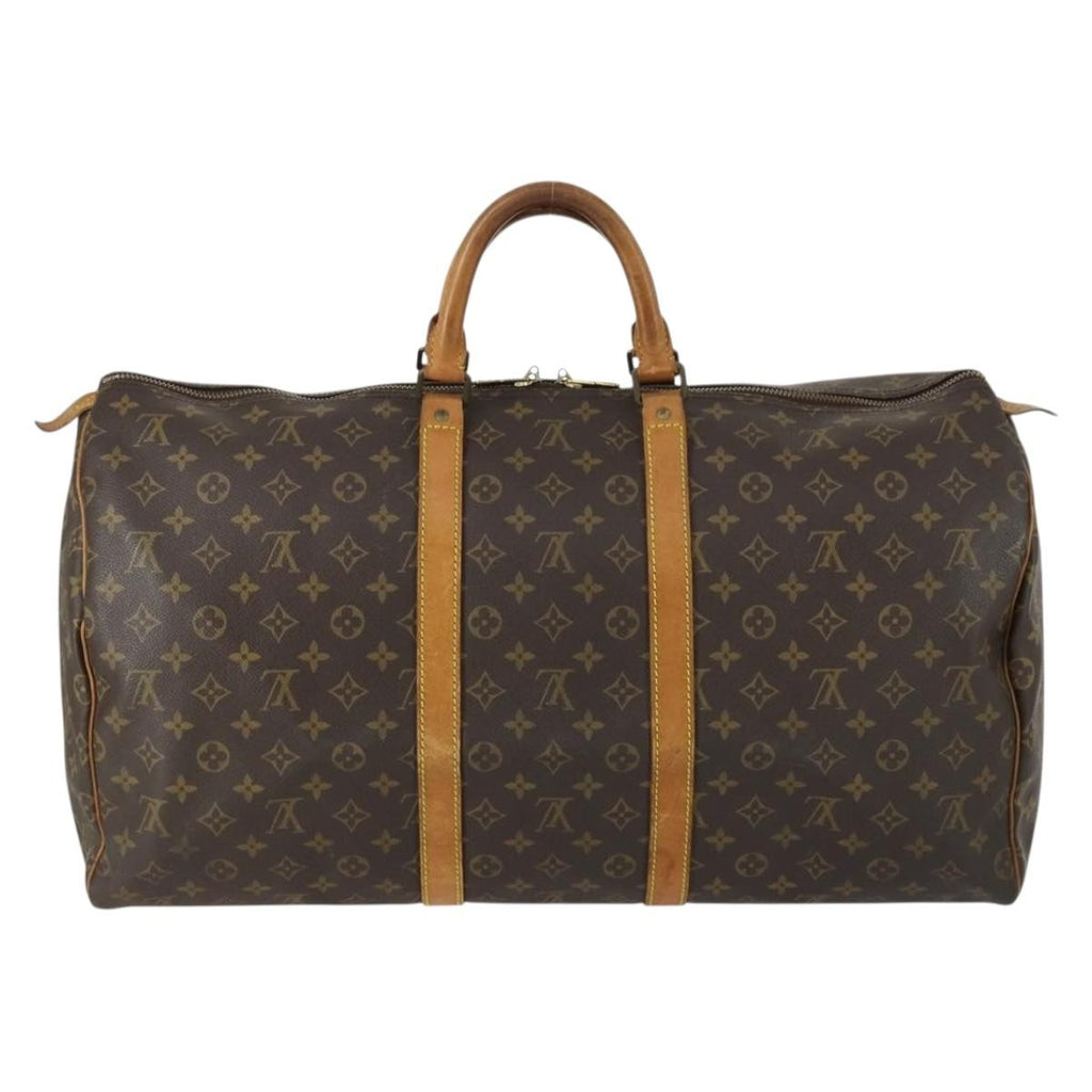 Louis Vuitton Keepall Bag Monogram Canvas Brown Canvas Travel Bag Bag (Pre-Owned)