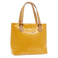 Louis Vuitton Houston Handbag Monogram Vernis Yellow Patent_Leather Bag (Pre-Owned)