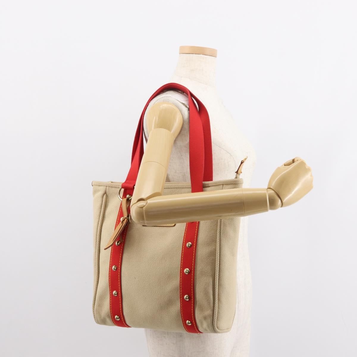Louis Vuitton Antigua Tote Canvas Beige Canvas Tote Bag Bag (Pre-Owned)