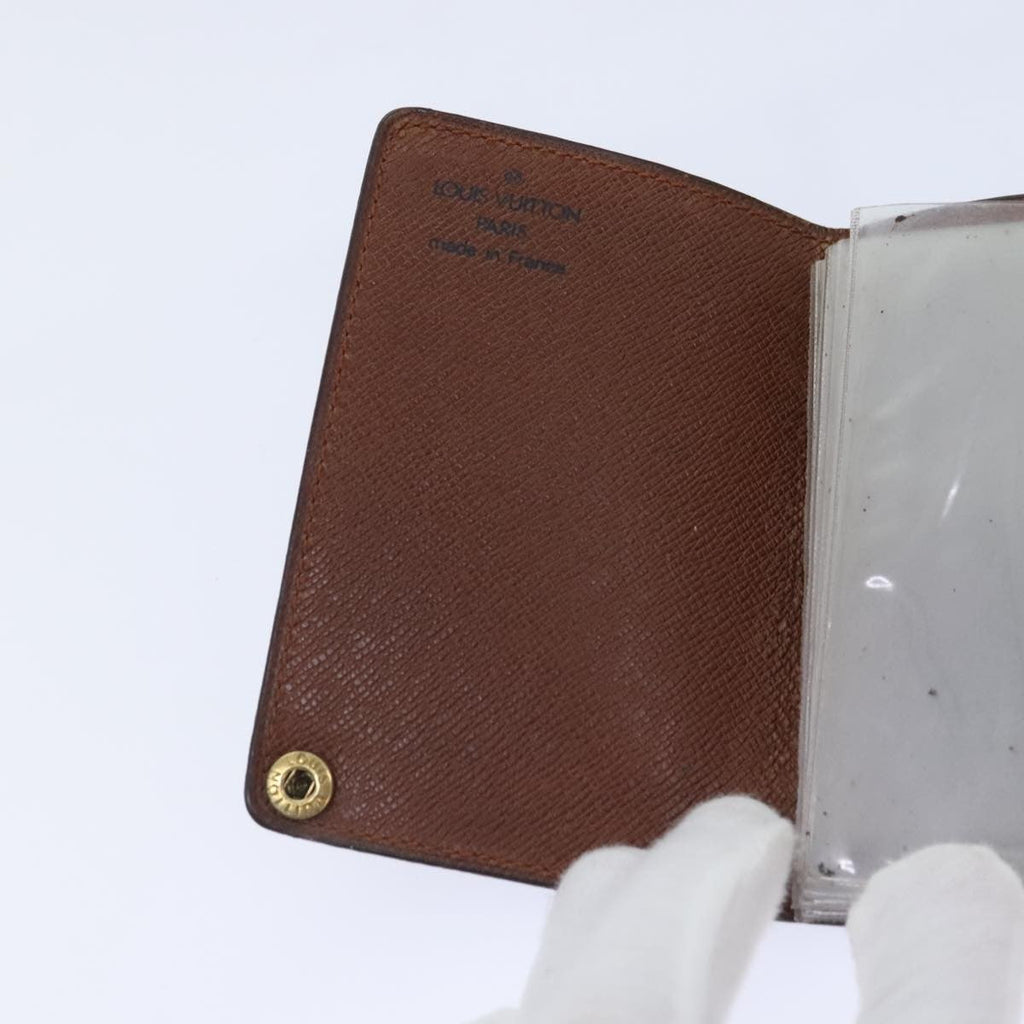 Louis Vuitton Porte Cartes Pression Card Case Monogram Canvas Brown Canvas Card Holders Accessory (Pre-Owned)
