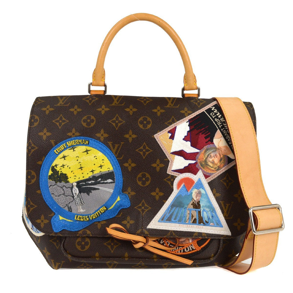 Louis Vuitton Cindy Sherman Camera Messenger Bag Patch Embellished Monogram Canvas Brown Canvas Handbag (Pre-Owned)