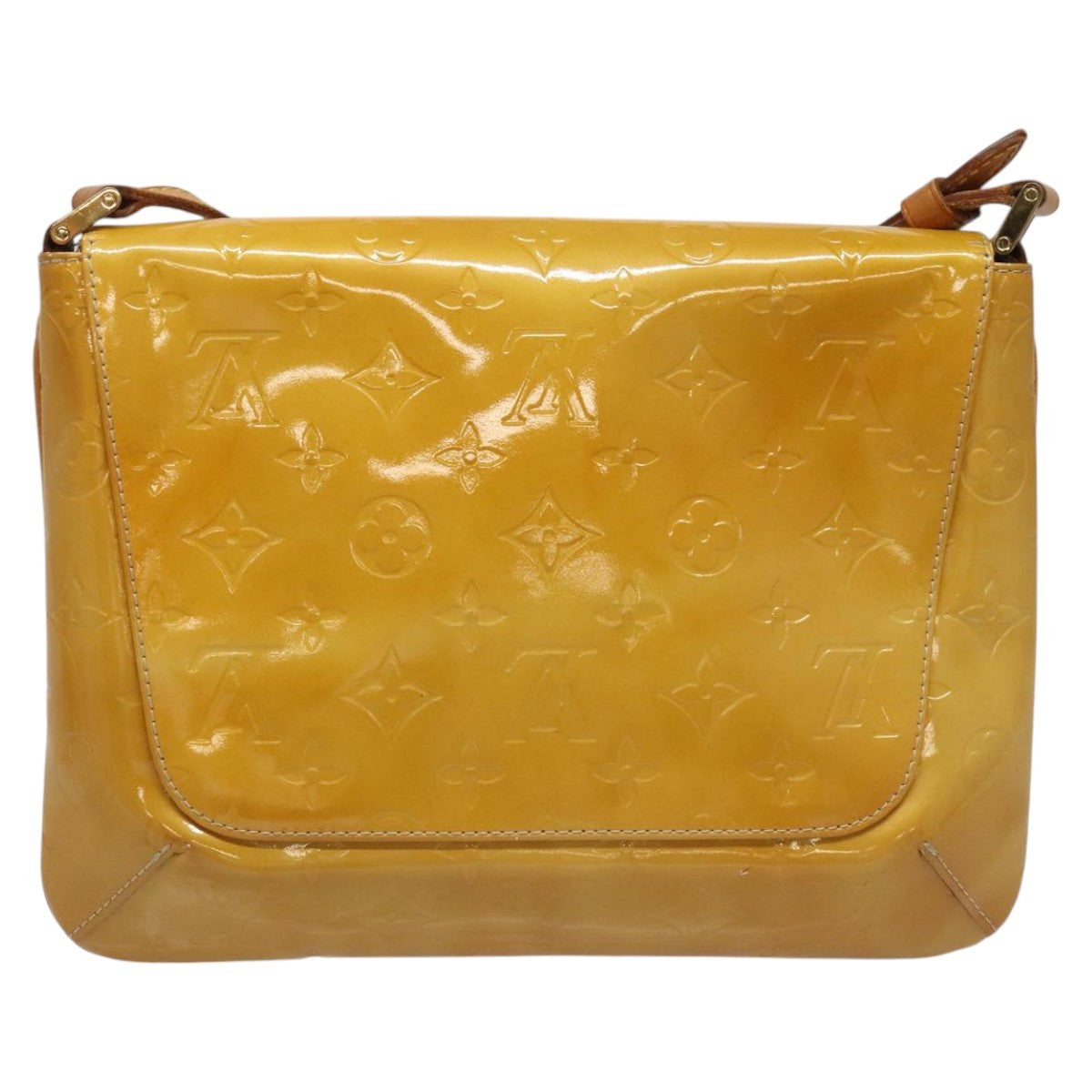 Louis Vuitton Thompson Street Handbag Monogram Vernis Beige Patent_Leather Bag (Pre-Owned)