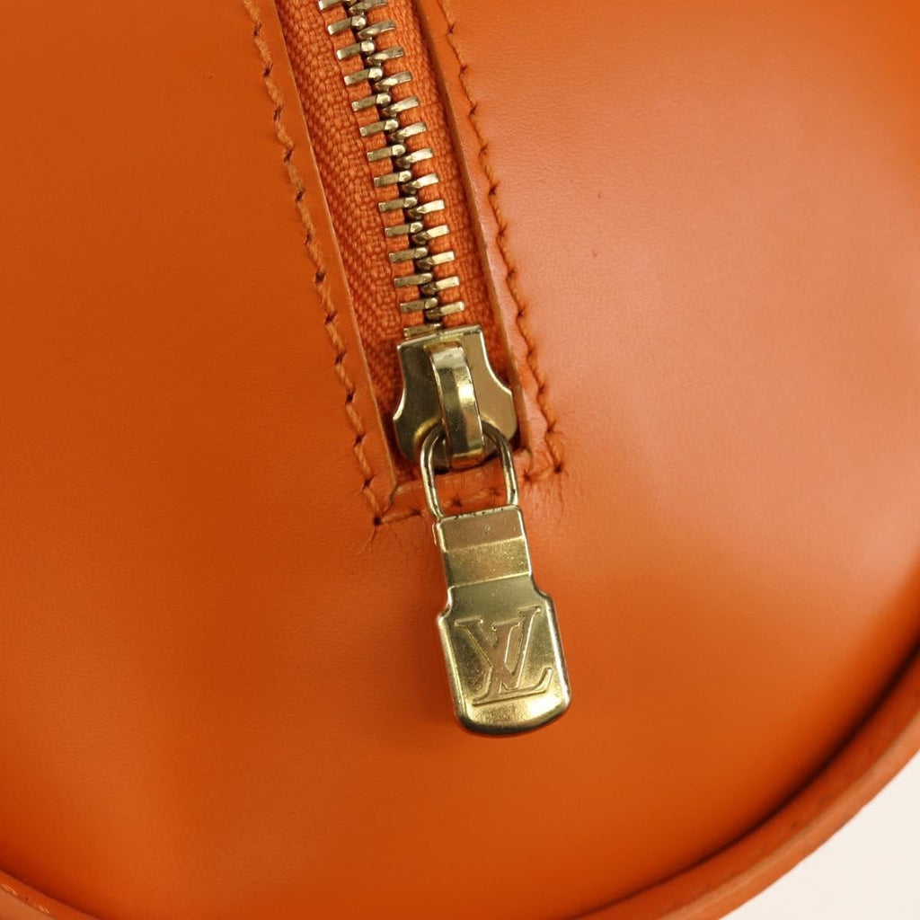 Louis Vuitton Soufflot Handbag Epi Leather Orange Leather Handbag (Pre-Owned)
