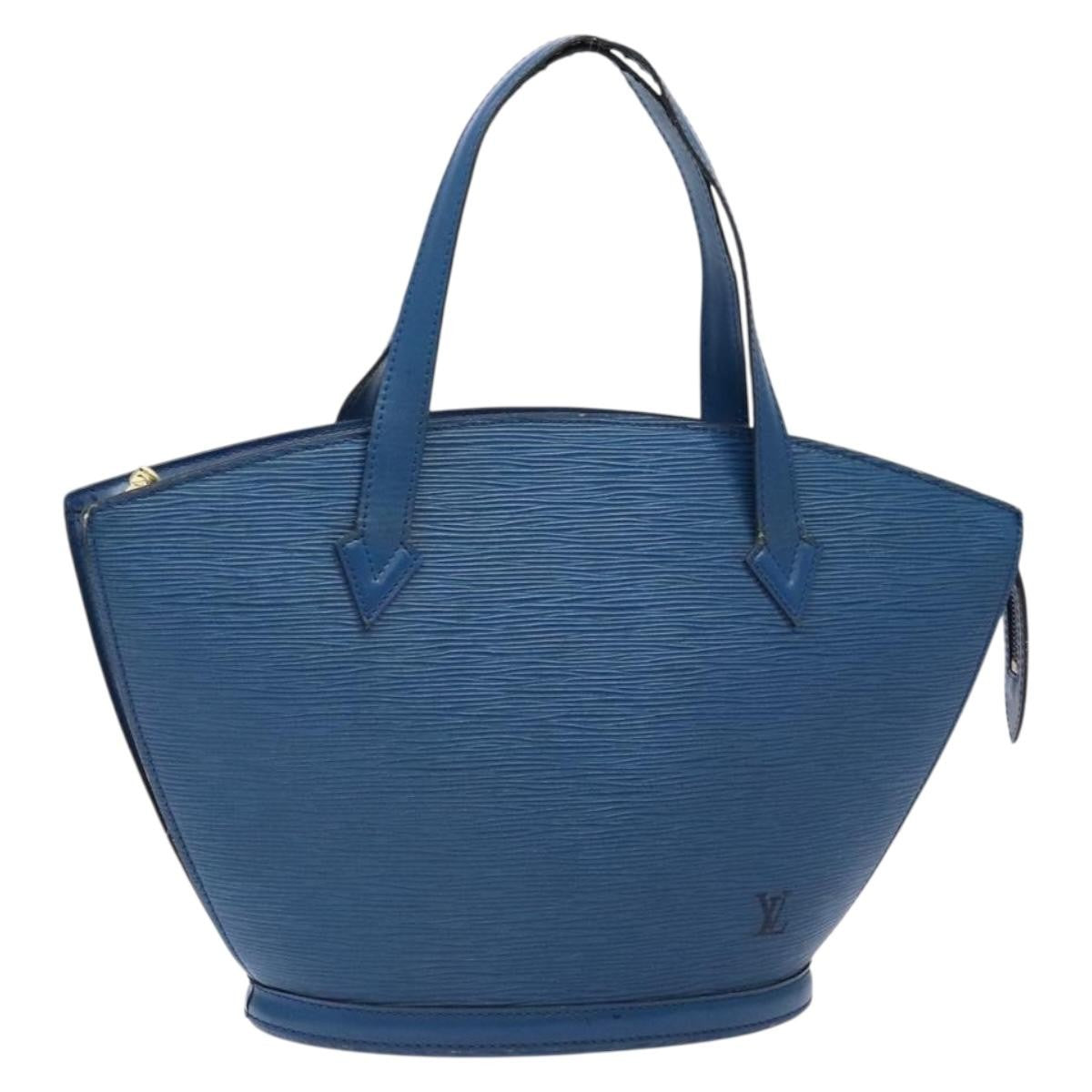 Louis Vuitton Saint Jacques Handbag Epi Leather Blue Leather Shoulder Bag Bag (Pre-Owned)