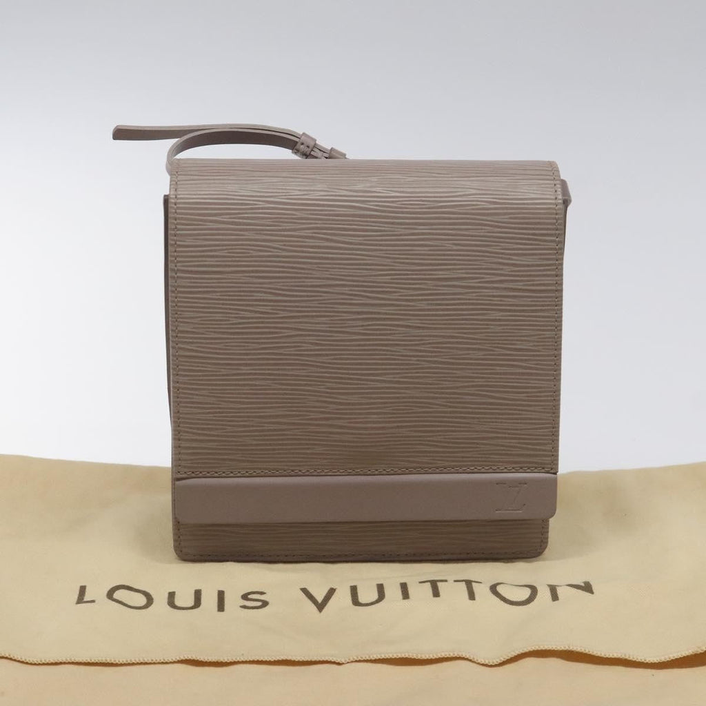 Louis Vuitton Biarritz Shoulder Bag Epi Leather Gray Leather Shoulder Bag Bag (Pre-Owned)