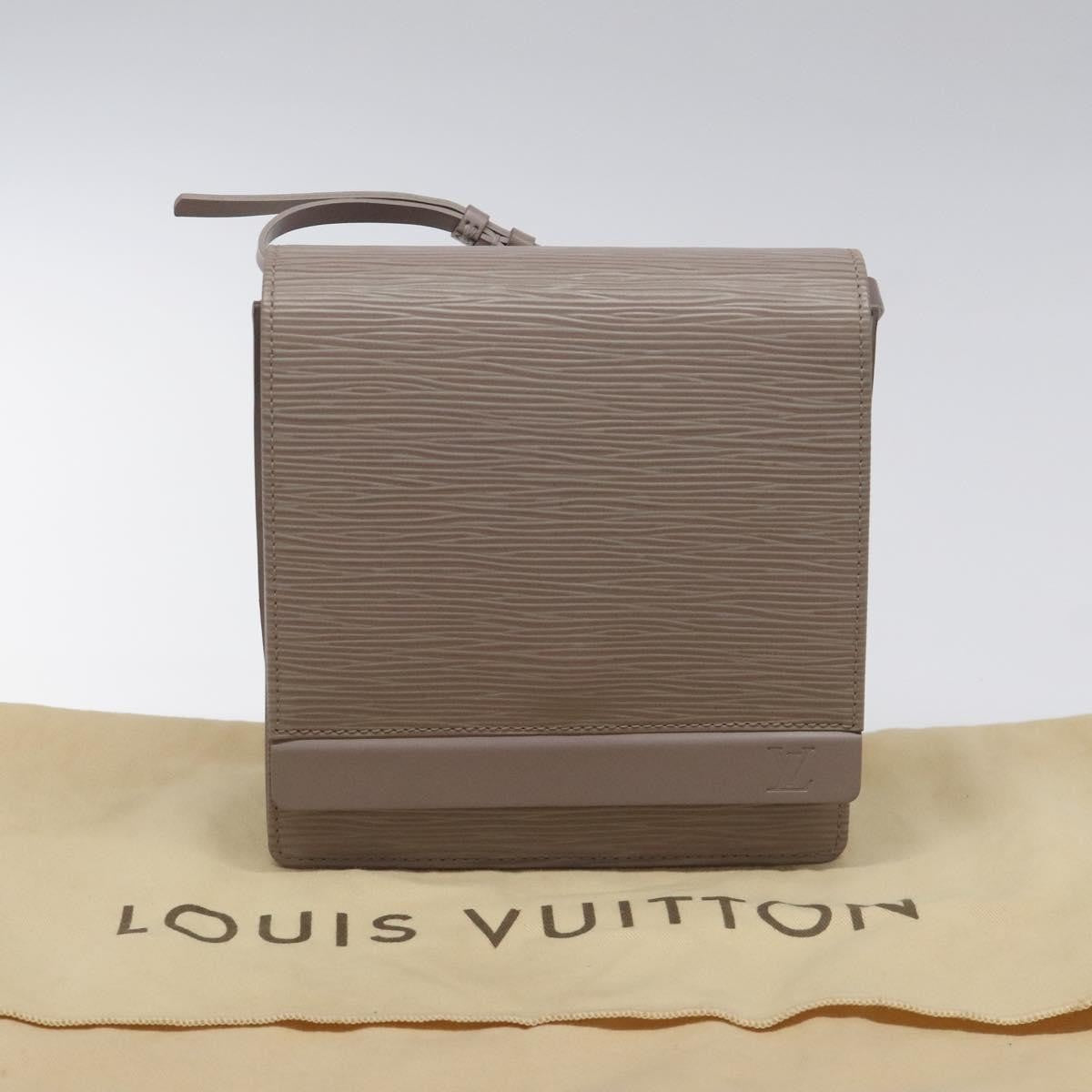 Louis Vuitton Biarritz Shoulder Bag Epi Leather Gray Leather Shoulder Bag Bag (Pre-Owned)