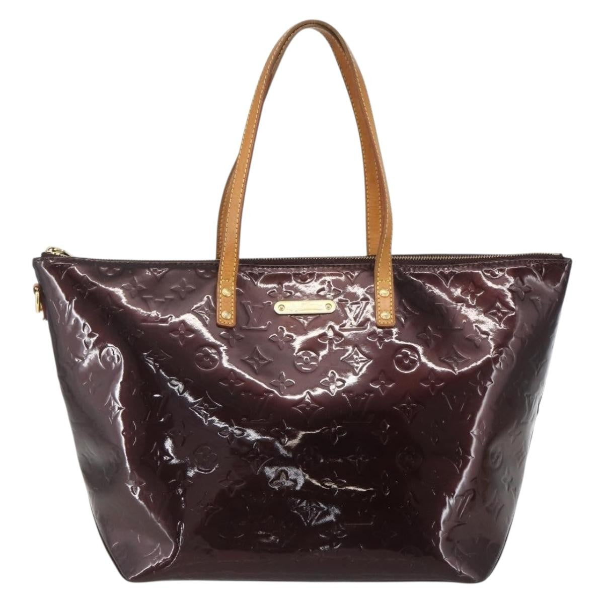 Louis Vuitton Bellevue Handbag Monogram Vernis Burgundy Patent_Leather Tote Bag Bag (Pre-Owned)