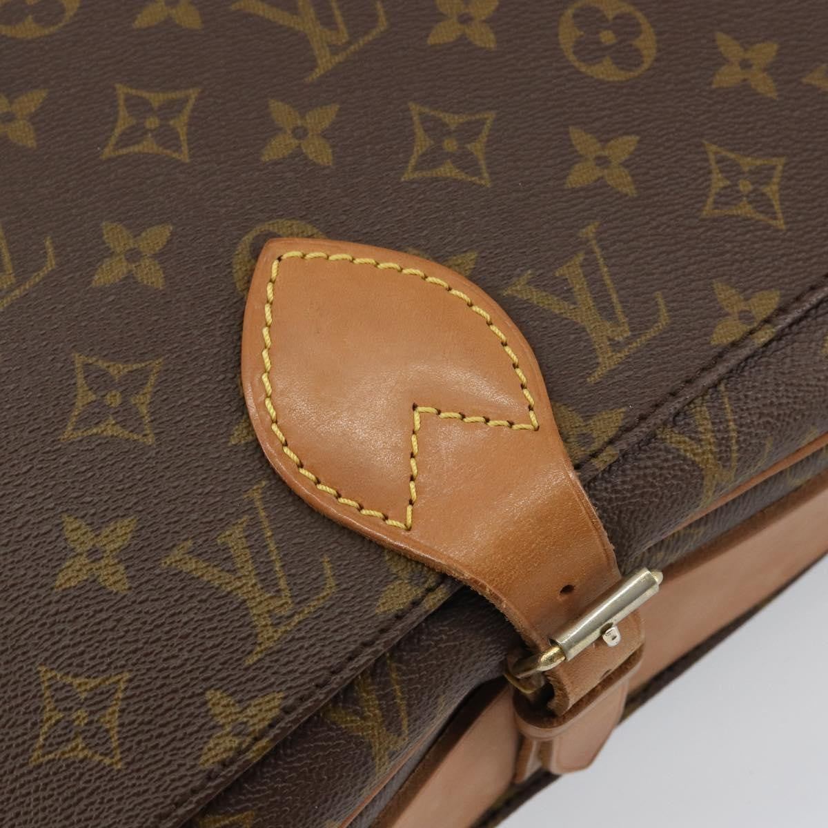 Louis Vuitton Cartouchiere Handbag Monogram Canvas Brown Canvas Shoulder Bag Bag (Pre-Owned)
