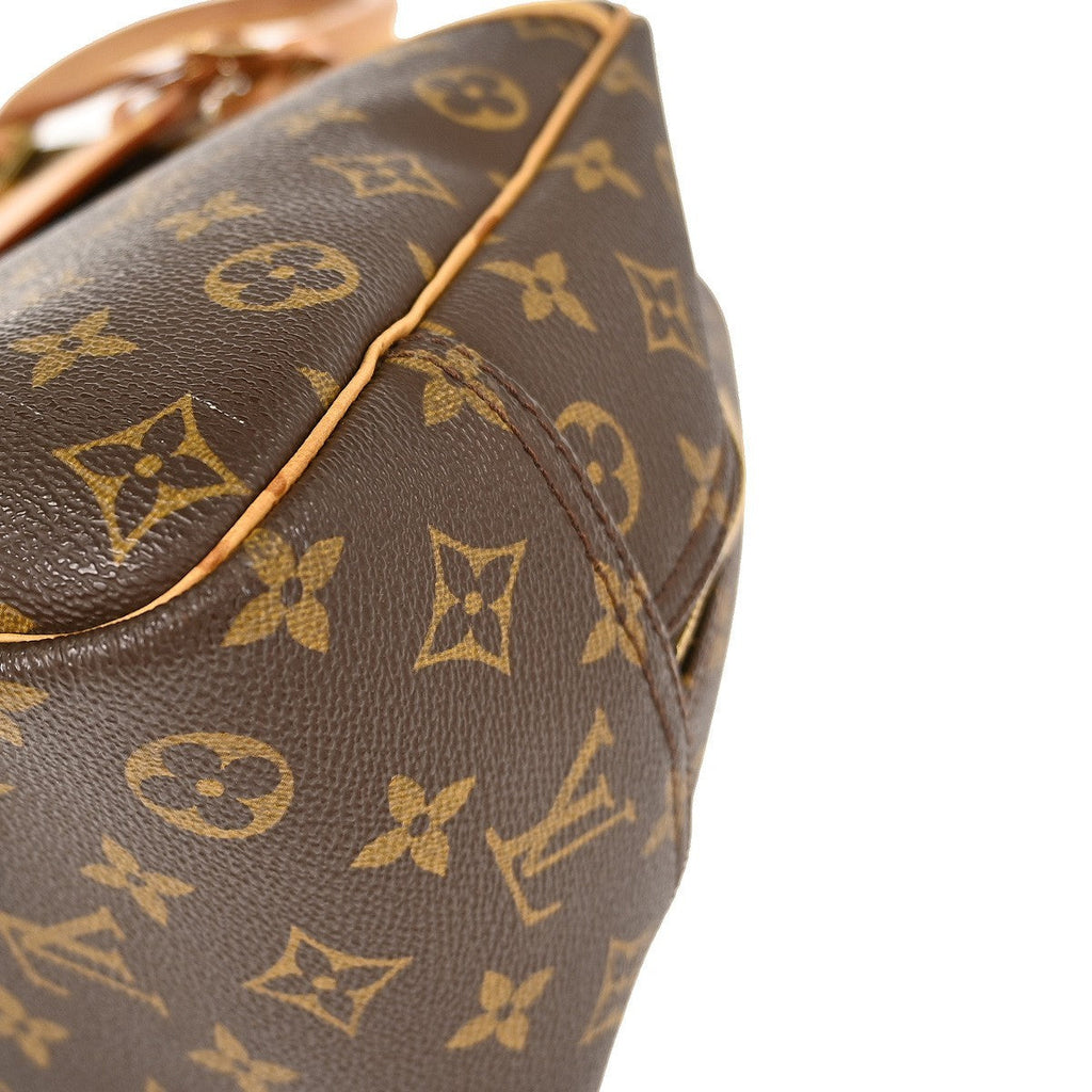 Louis Vuitton Deauville Handbag Monogram Canvas Brown Canvas Handbag (Pre-Owned)
