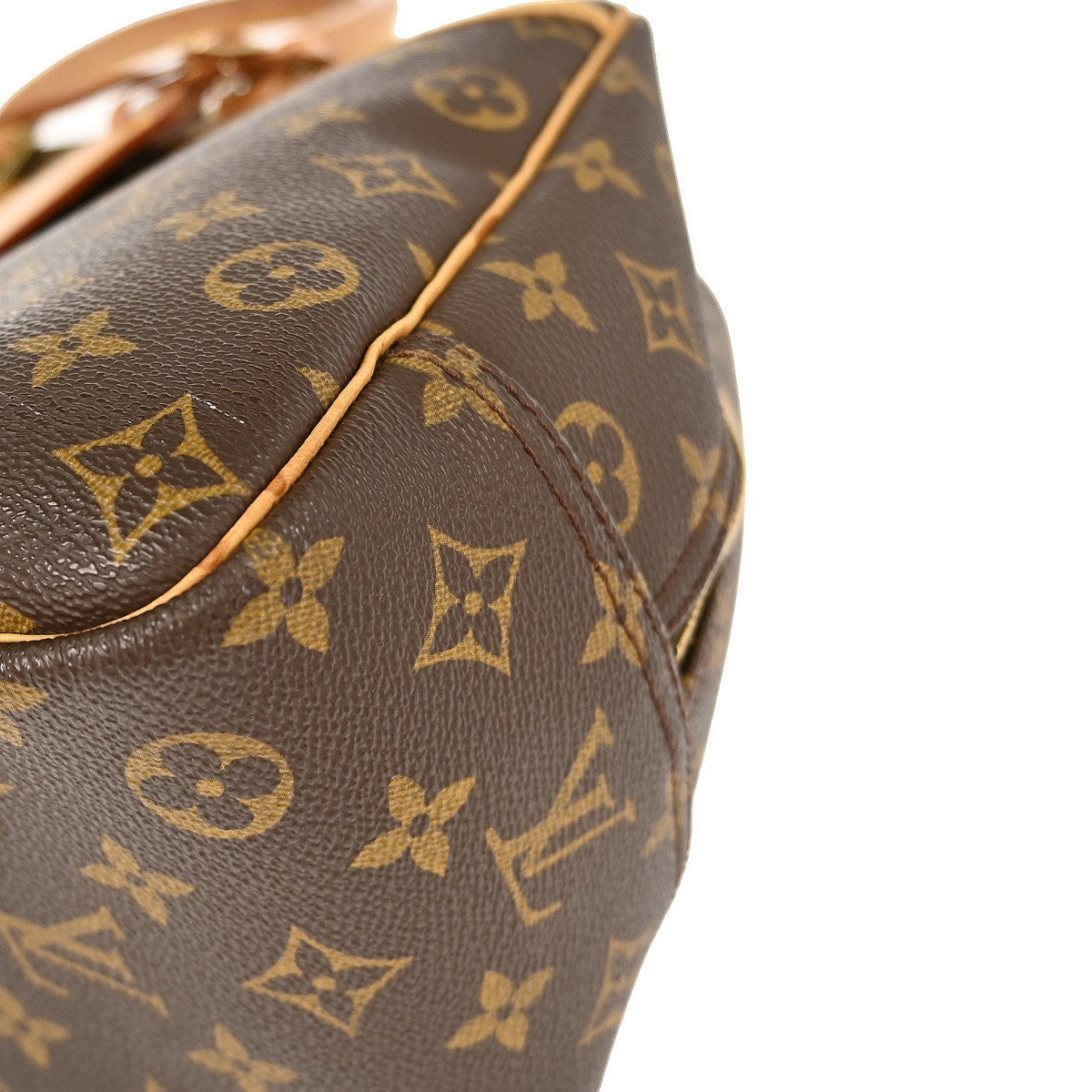 Louis Vuitton Deauville Handbag Monogram Canvas Brown Canvas Handbag (Pre-Owned)