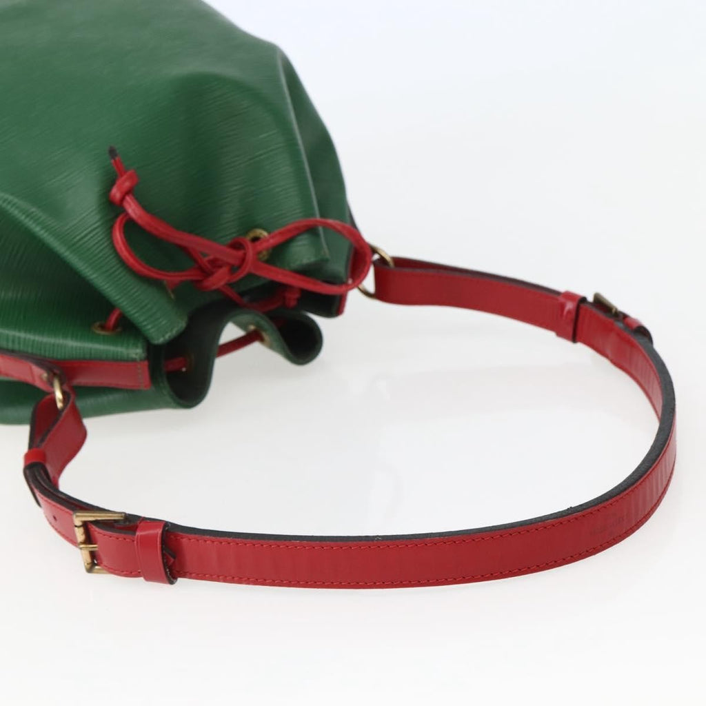 Louis Vuitton Bicolor Petit Noe Handbag Epi Leather Green Leather Shoulder Bag Bag (Pre-Owned)