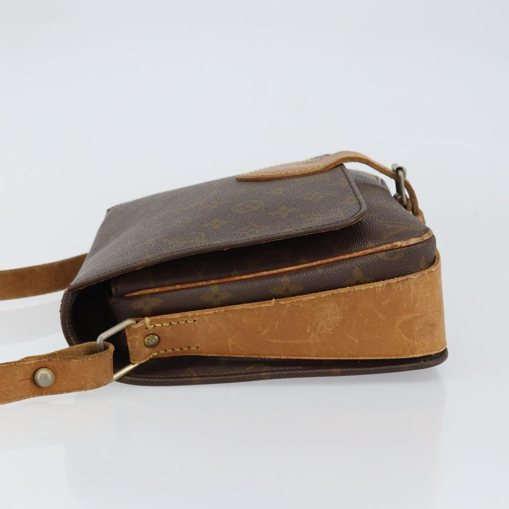Louis Vuitton Cartouchiere Handbag Monogram Canvas Brown Canvas Shoulder Bag Bag (Pre-Owned)