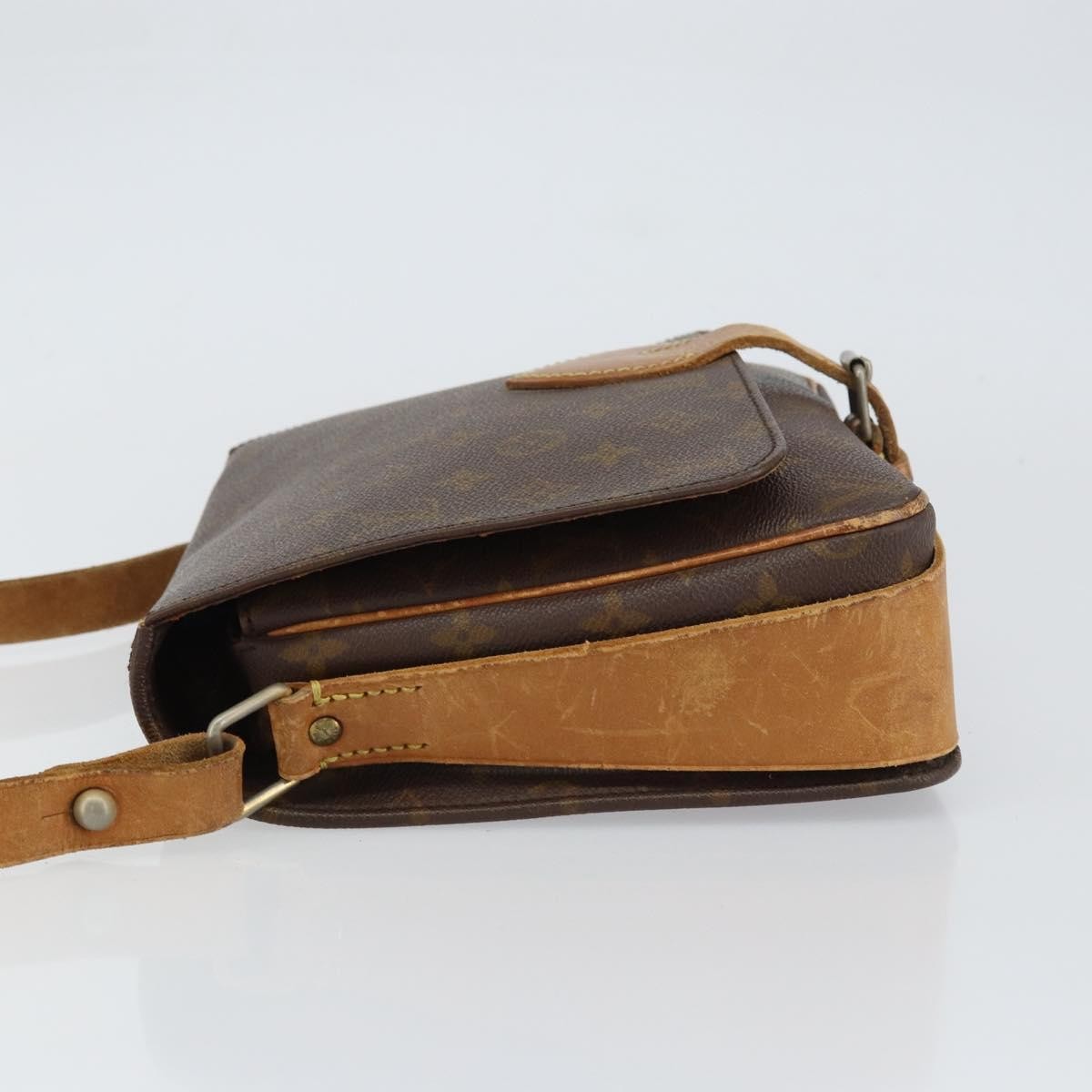 Louis Vuitton Cartouchiere Handbag Monogram Canvas Brown Canvas Shoulder Bag Bag (Pre-Owned)