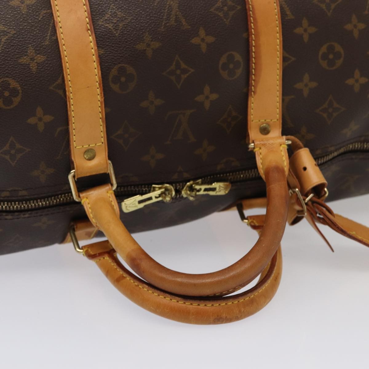 Louis Vuitton Keepall Bandouliere Bag Monogram Canvas Brown Canvas Travel Bag Bag (Pre-Owned)