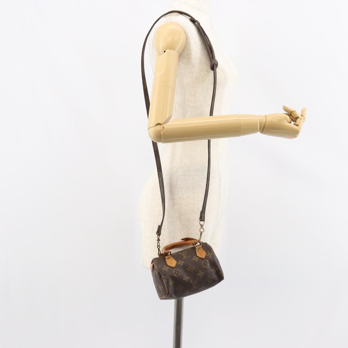 Louis Vuitton Speedy Mini Hl Handbag Monogram Canvas Brown Canvas Handbag (Pre-Owned)