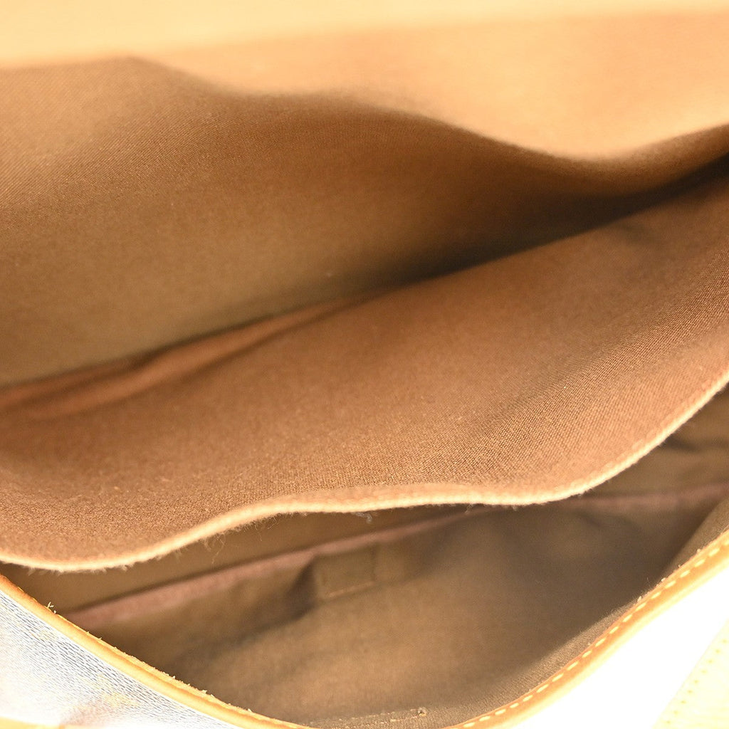Louis Vuitton Saumur Handbag Monogram Canvas Brown Canvas Shoulder Bag Bag (Pre-Owned)