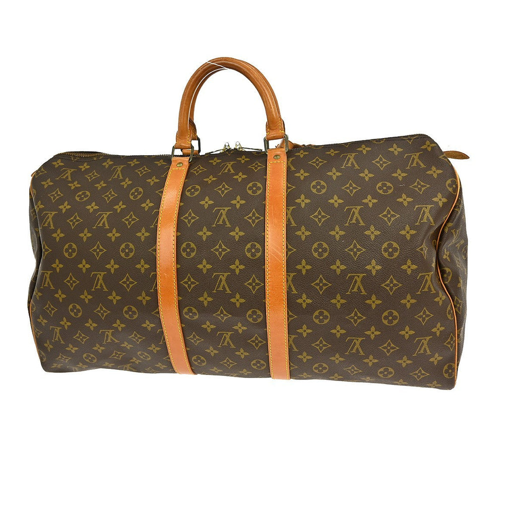 Louis Vuitton Keepall Bag Monogram Canvas Brown Canvas Travel Bag Bag (Pre-Owned)