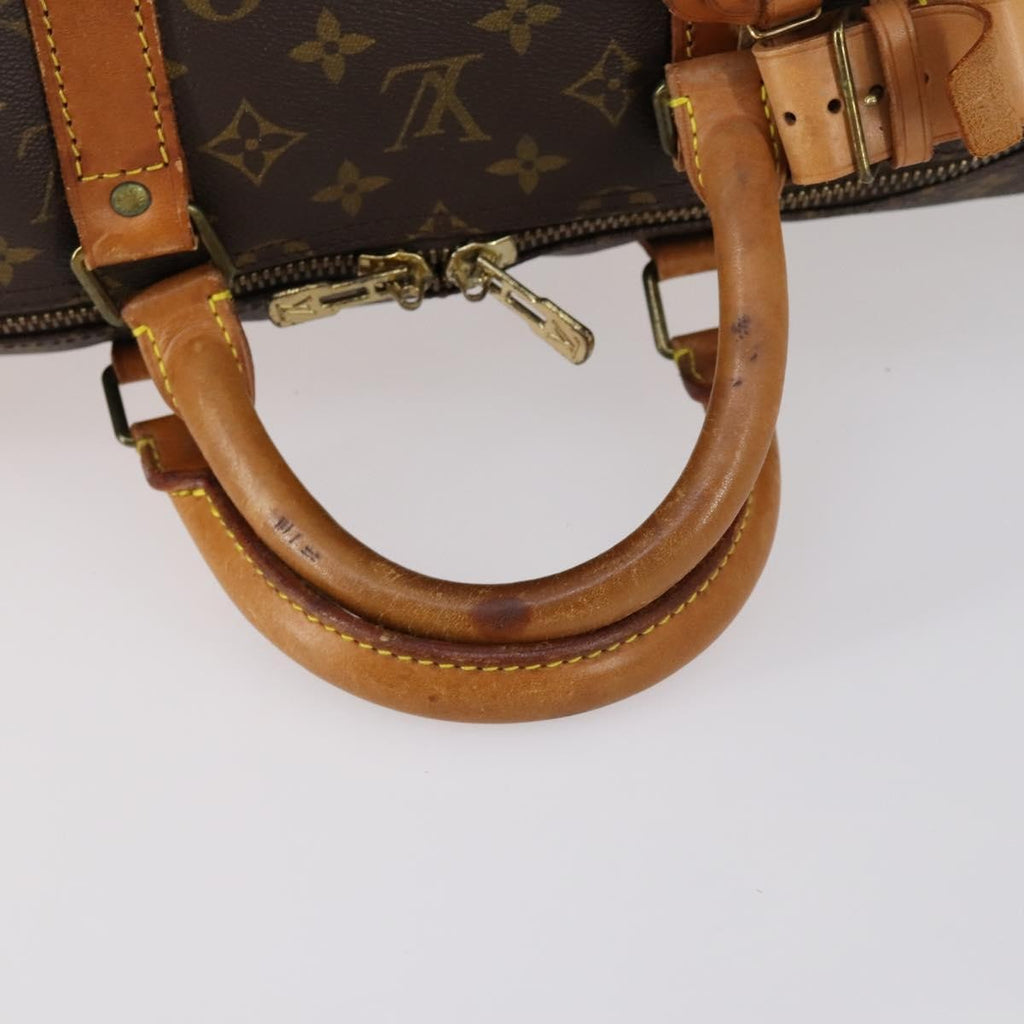 Louis Vuitton Keepall Bandouliere Bag Monogram Canvas Brown Canvas Travel Bag Bag (Pre-Owned)