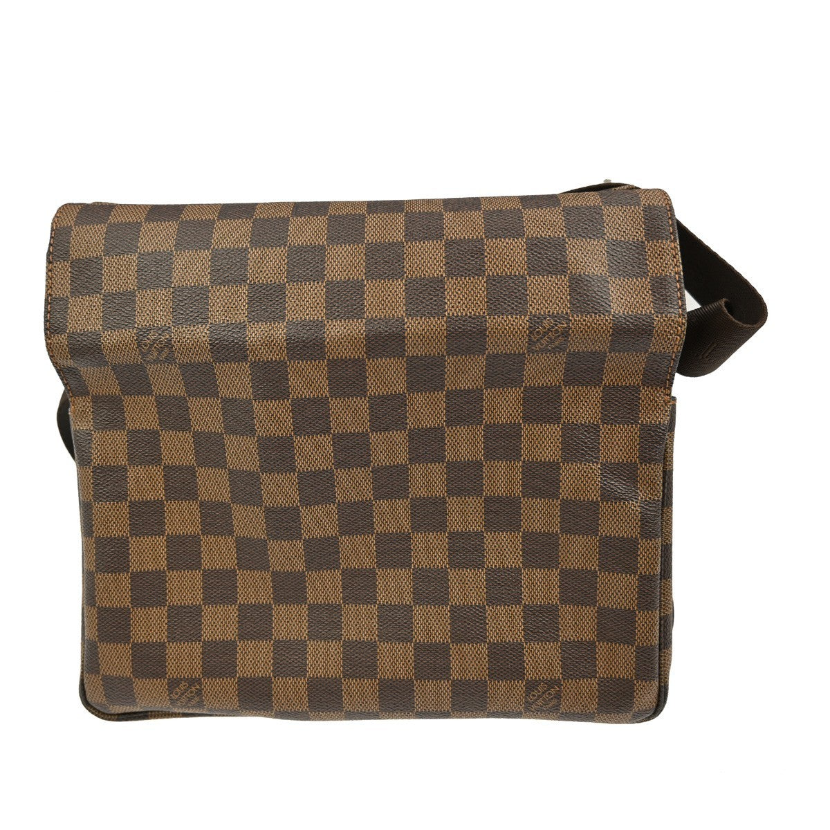 Louis Vuitton Naviglio Handbag Damier Brown Canvas Shoulder Bag Bag (Pre-Owned)