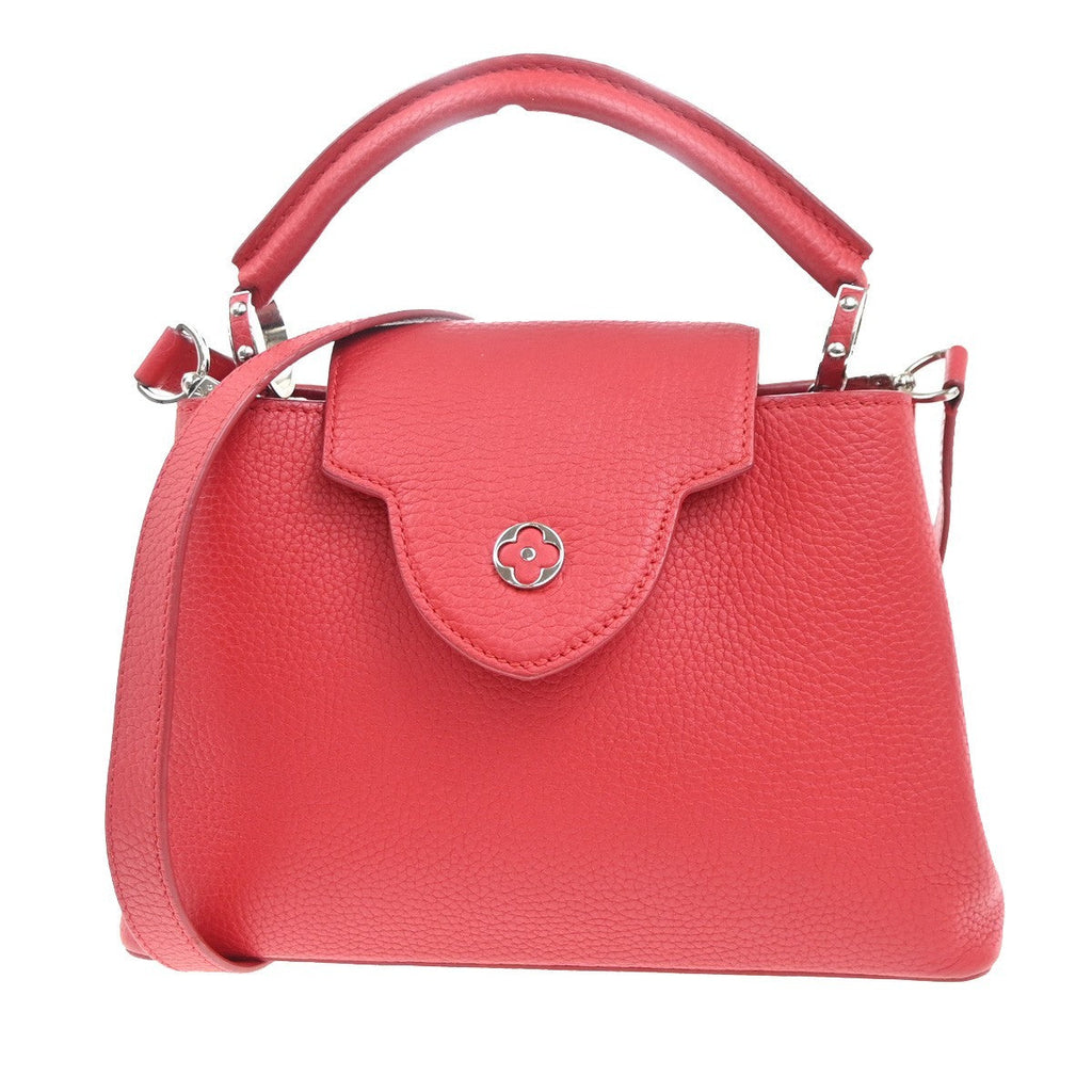 Louis Vuitton Capucines Bag Leather Red Leather Handbag (Pre-Owned)