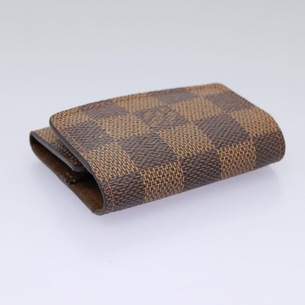 Louis Vuitton Cufflinks Case Damier Brown Canvas Cufflinks Jewelry (Pre-Owned)