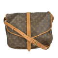 Louis Vuitton Saumur Handbag Monogram Canvas Brown Canvas Shoulder Bag Bag (Pre-Owned)