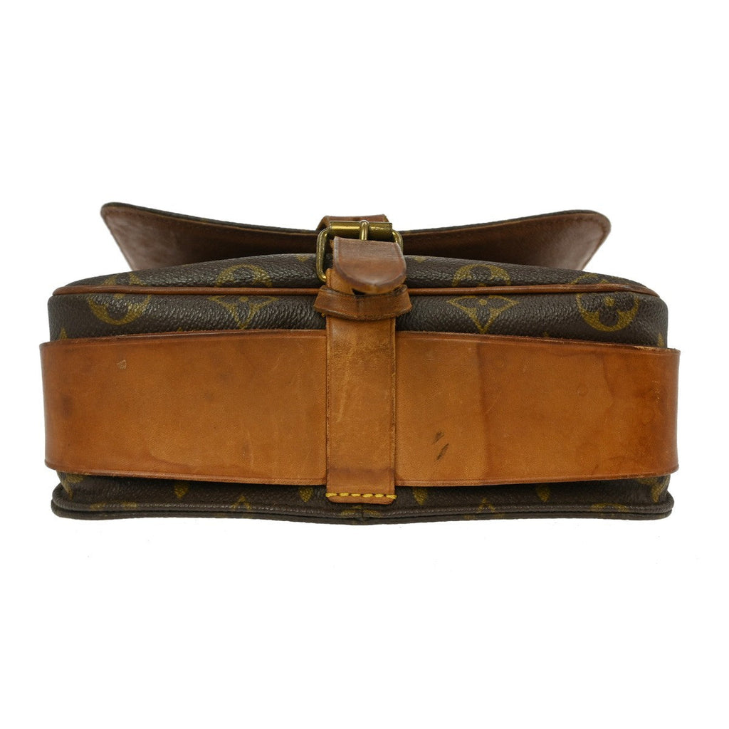 Louis Vuitton Cartouchiere Handbag Monogram Canvas Brown Canvas Shoulder Bag Bag (Pre-Owned)