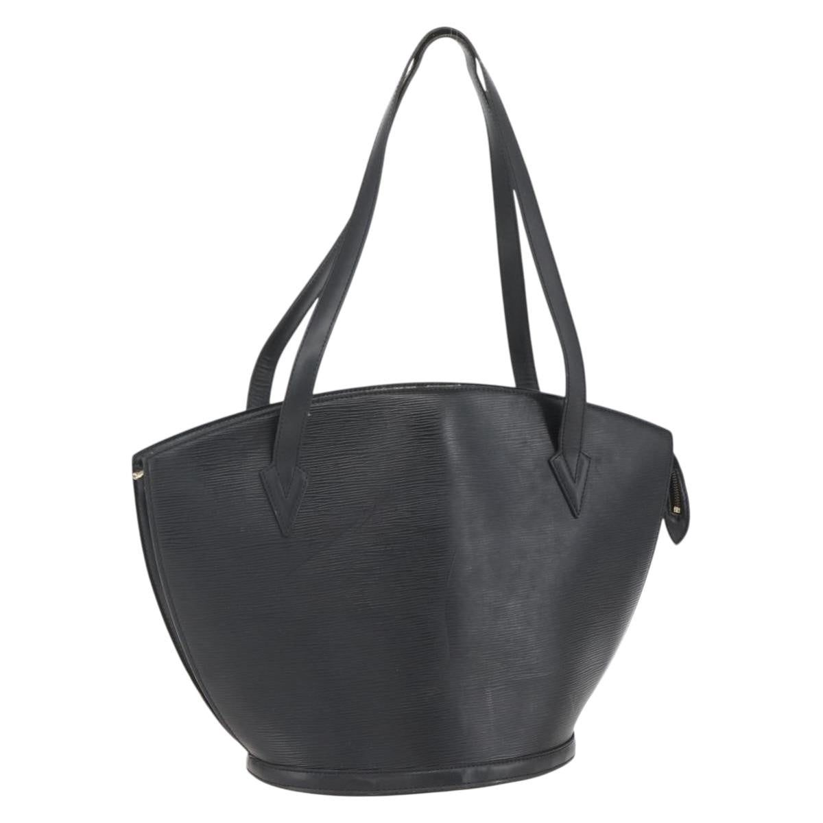 Louis Vuitton Saint Jacques Handbag Epi Leather Black Leather Handbag (Pre-Owned)