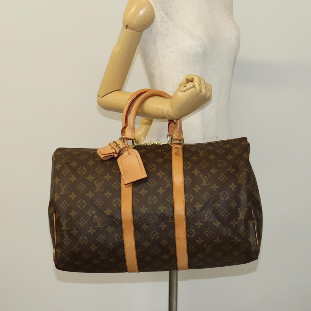 Louis Vuitton Keepall Bag Monogram Canvas Brown Canvas Bag (Pre-Owned)