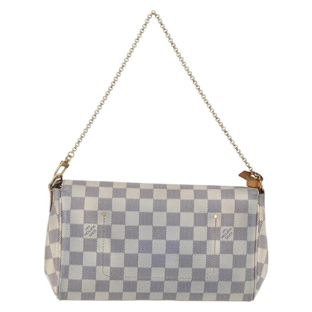 Louis Vuitton Favorite Handbag Damier White Canvas Clutche & Pouche Bag (Pre-Owned)