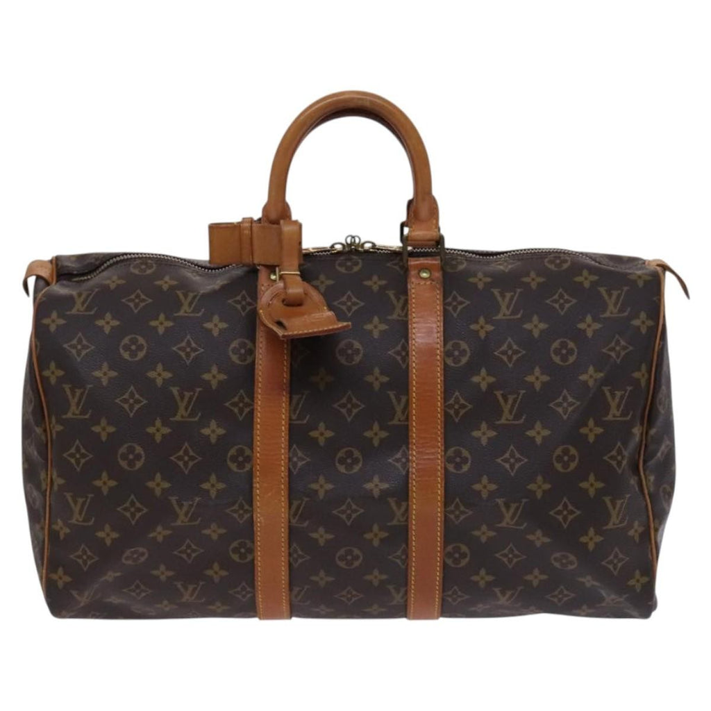 Louis Vuitton Keepall Bag Monogram Canvas Brown Canvas Travel Bag Bag (Pre-Owned)