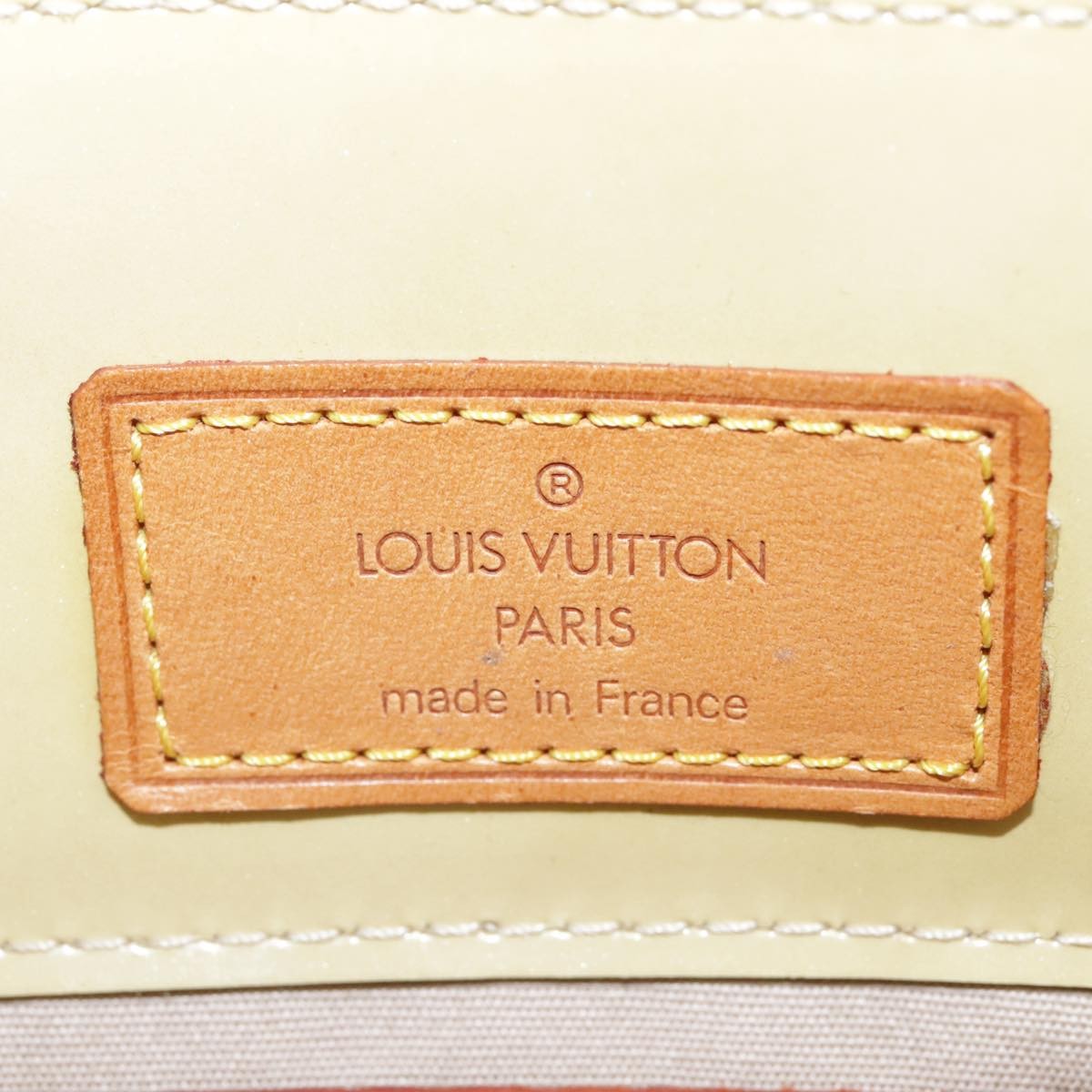 Louis Vuitton Reade Handbag Monogram Vernis Beige Patent_Leather Handbag (Pre-Owned)