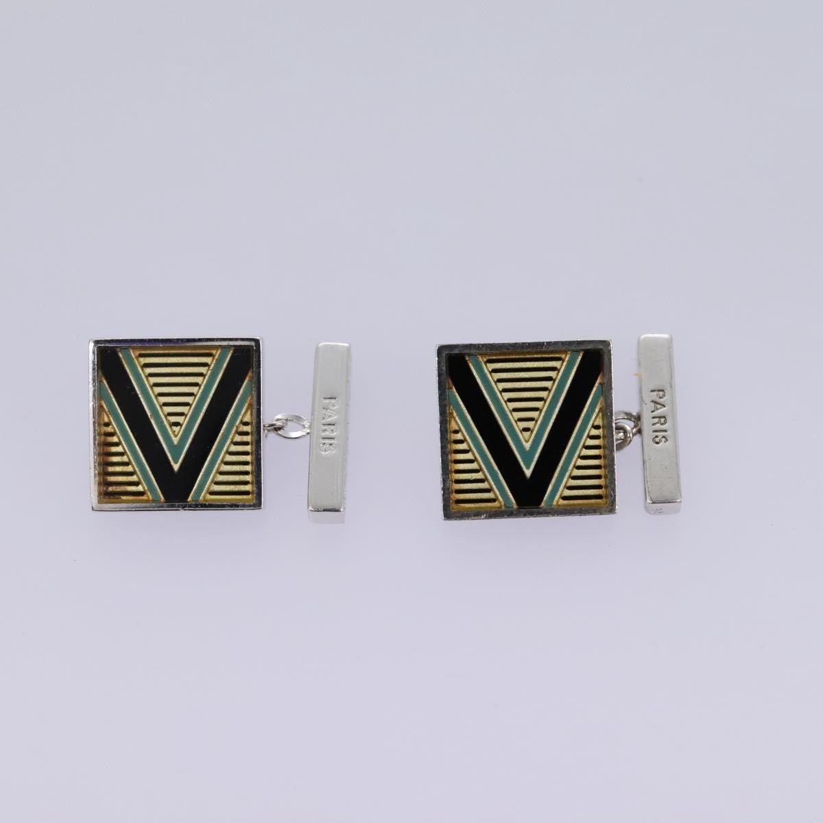 Louis Vuitton Cufflinks Case Damier Brown Canvas Cufflinks Jewelry (Pre-Owned)