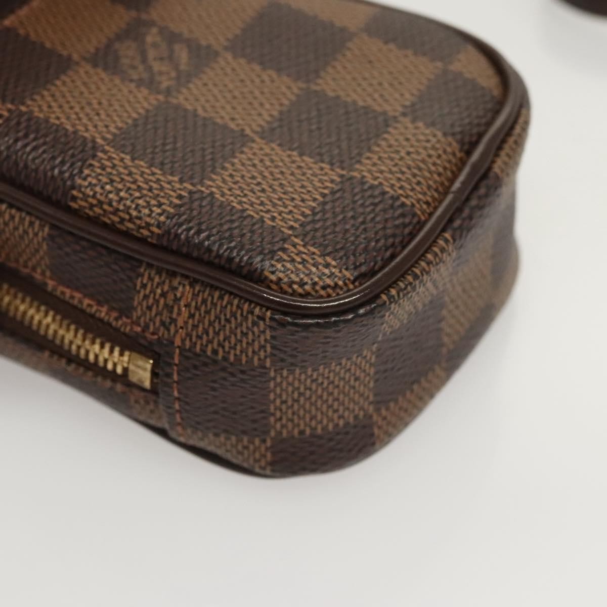 Louis Vuitton Etui Okapi Camera Case Damier Brown Canvas Bag (Pre-Owned)