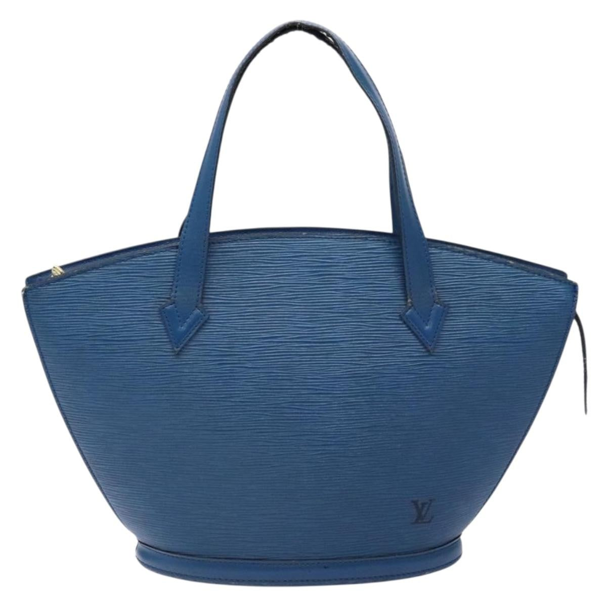 Louis Vuitton Saint Jacques Handbag Epi Leather Blue Leather Shoulder Bag Bag (Pre-Owned)