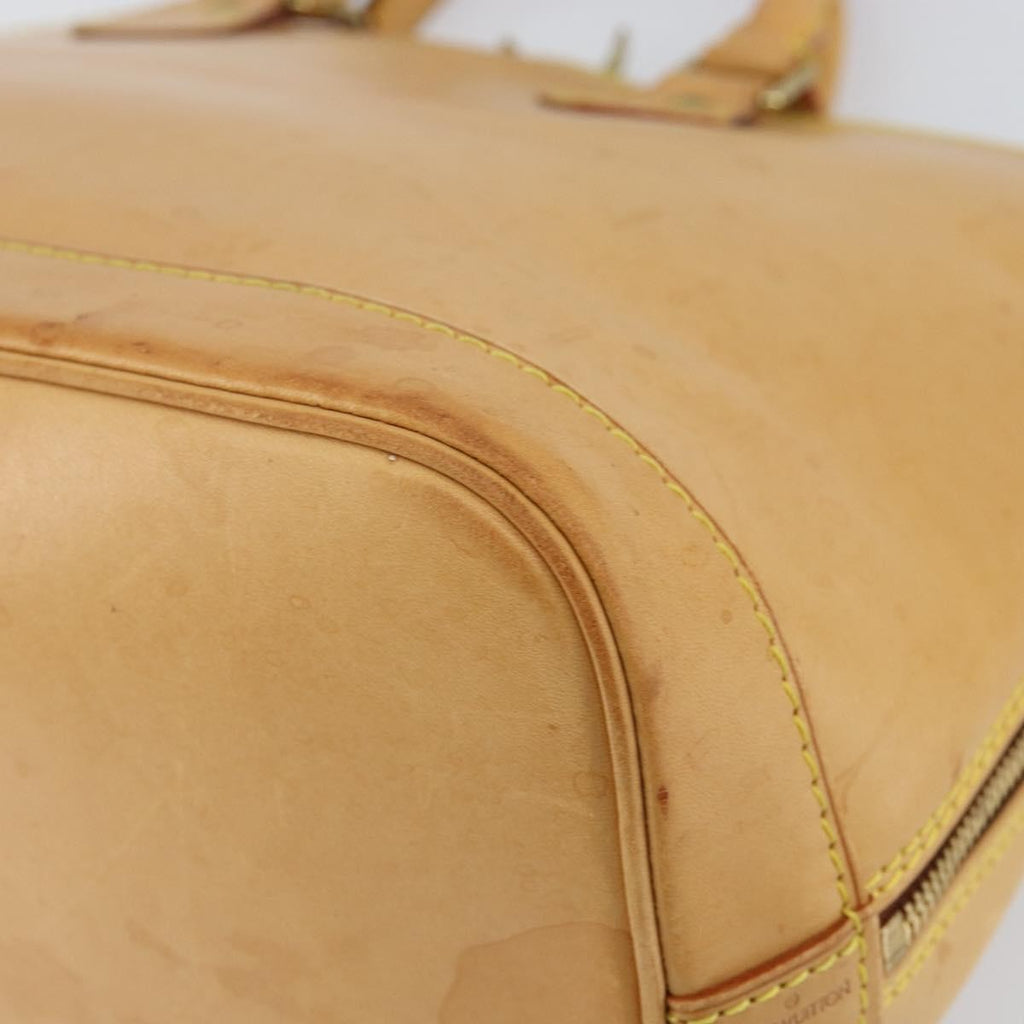 Louis Vuitton Alma Handbag Nomade Leather Beige Leather Handbag (Pre-Owned)