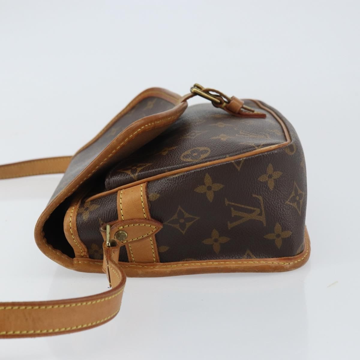 Louis Vuitton Sologne Handbag Monogram Canvas Brown Canvas Shoulder Bag Bag (Pre-Owned)