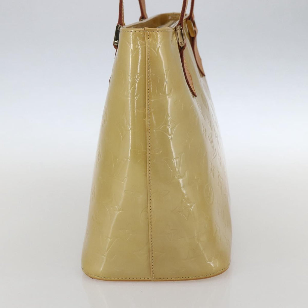 Louis Vuitton Houston Handbag Monogram Vernis Beige Patent_Leather Handbag (Pre-Owned)