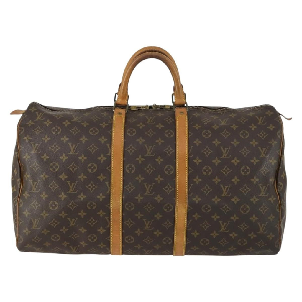 Louis Vuitton Keepall Bag Monogram Canvas Brown Canvas Travel Bag Bag (Pre-Owned)