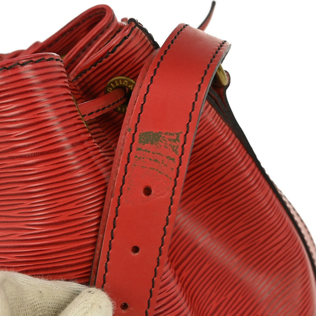 Louis Vuitton Petit Noe Handbag Epi Leather Red Leather Shoulder Bag Bag (Pre-Owned)