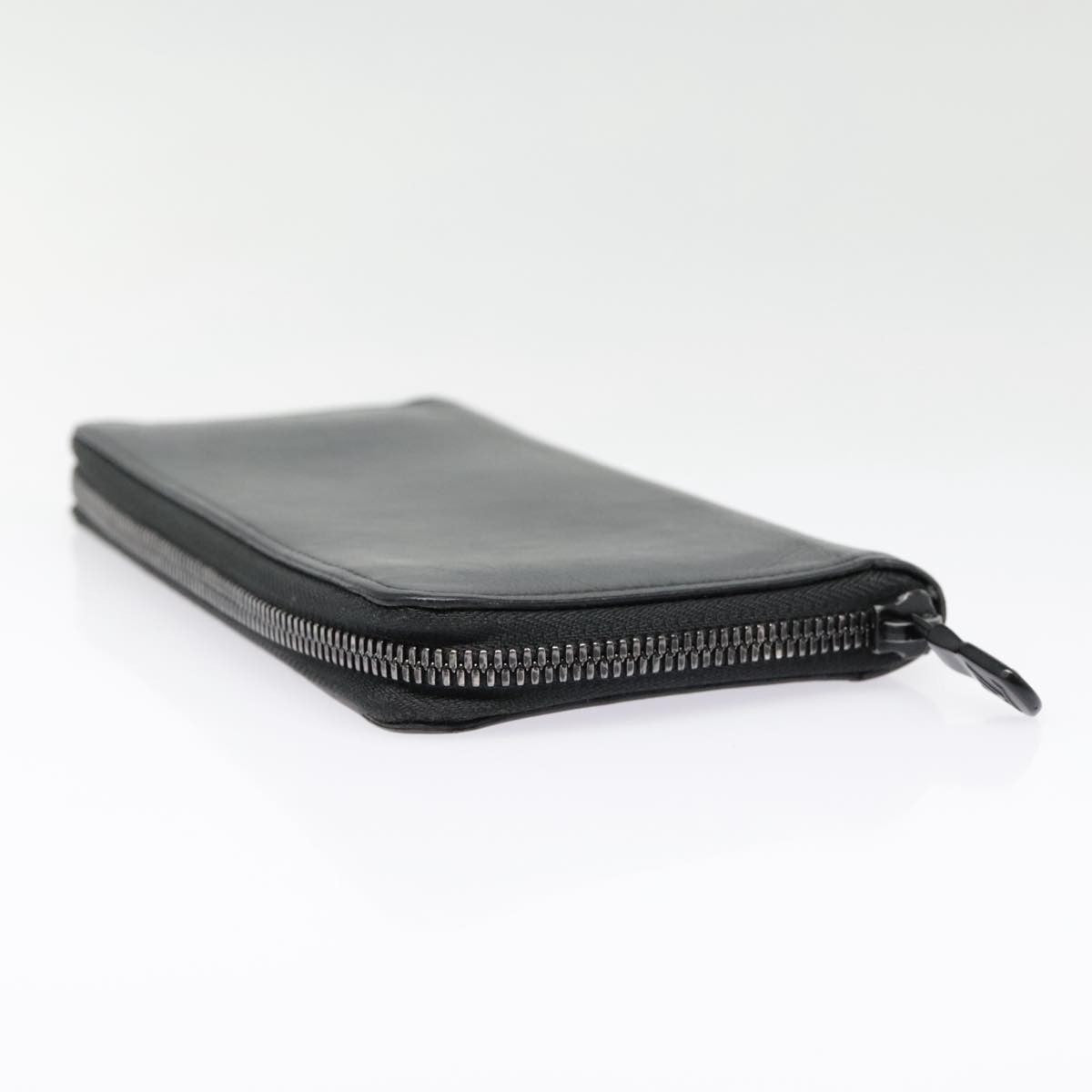 Louis Vuitton Zippy Wallet Vertical Monogram Shadow Leather Black Leather Wallets Accessory (Pre-Owned)