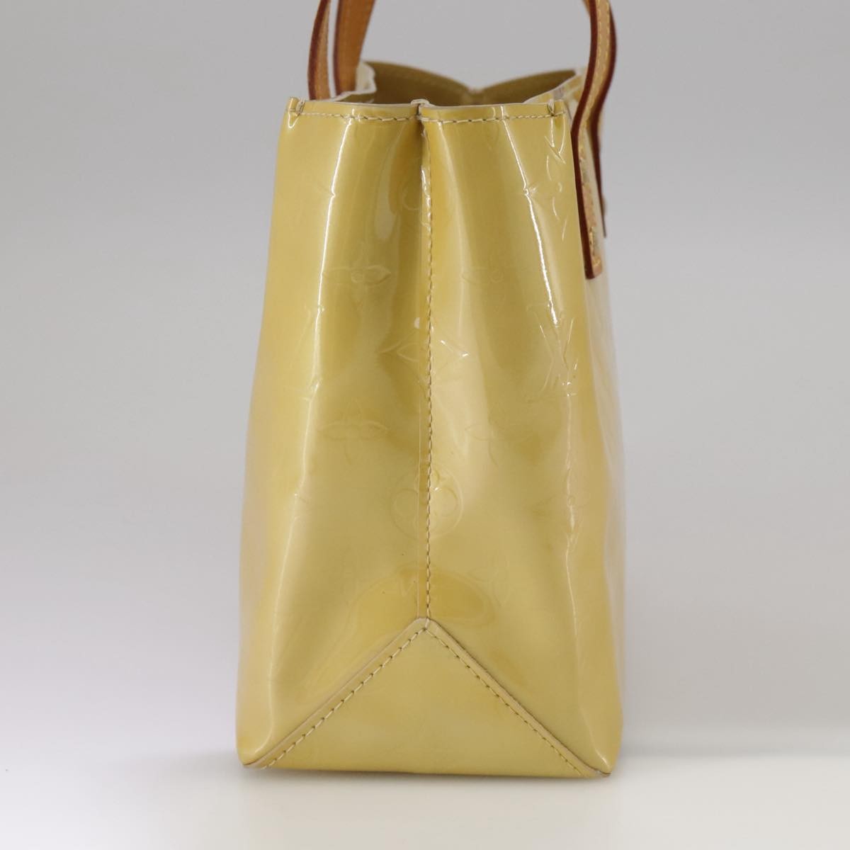 Louis Vuitton Reade Handbag Monogram Vernis Beige Patent_Leather Handbag (Pre-Owned)