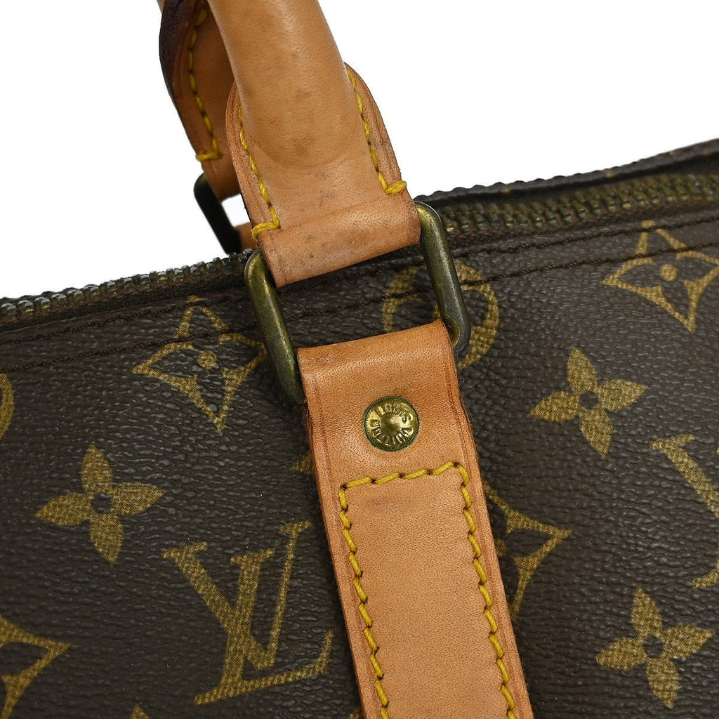 Louis Vuitton Keepall Bag Monogram Canvas Brown Canvas Travel Bag Bag (Pre-Owned)
