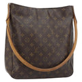 Louis Vuitton Monogram Looping Handbag Monogram Canvas Brown Canvas Shoulder Bag Bag (Pre-Owned)