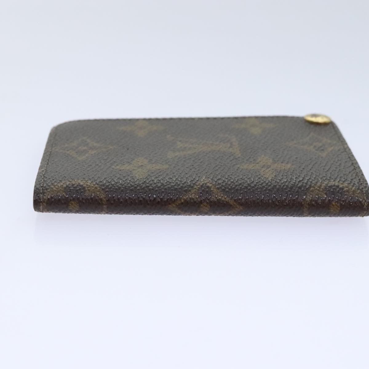Louis Vuitton Porte Cartes Pression Card Case Monogram Canvas Brown Canvas Card Holders Accessory (Pre-Owned)