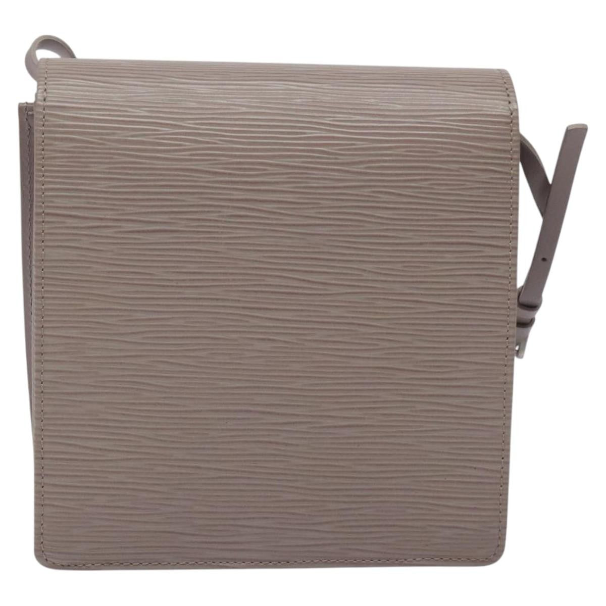 Louis Vuitton Biarritz Shoulder Bag Epi Leather Gray Leather Shoulder Bag Bag (Pre-Owned)