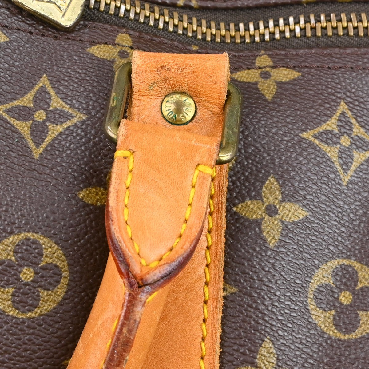 Louis Vuitton Keepall Bag Monogram Canvas Brown Canvas Travel Bag Bag (Pre-Owned)