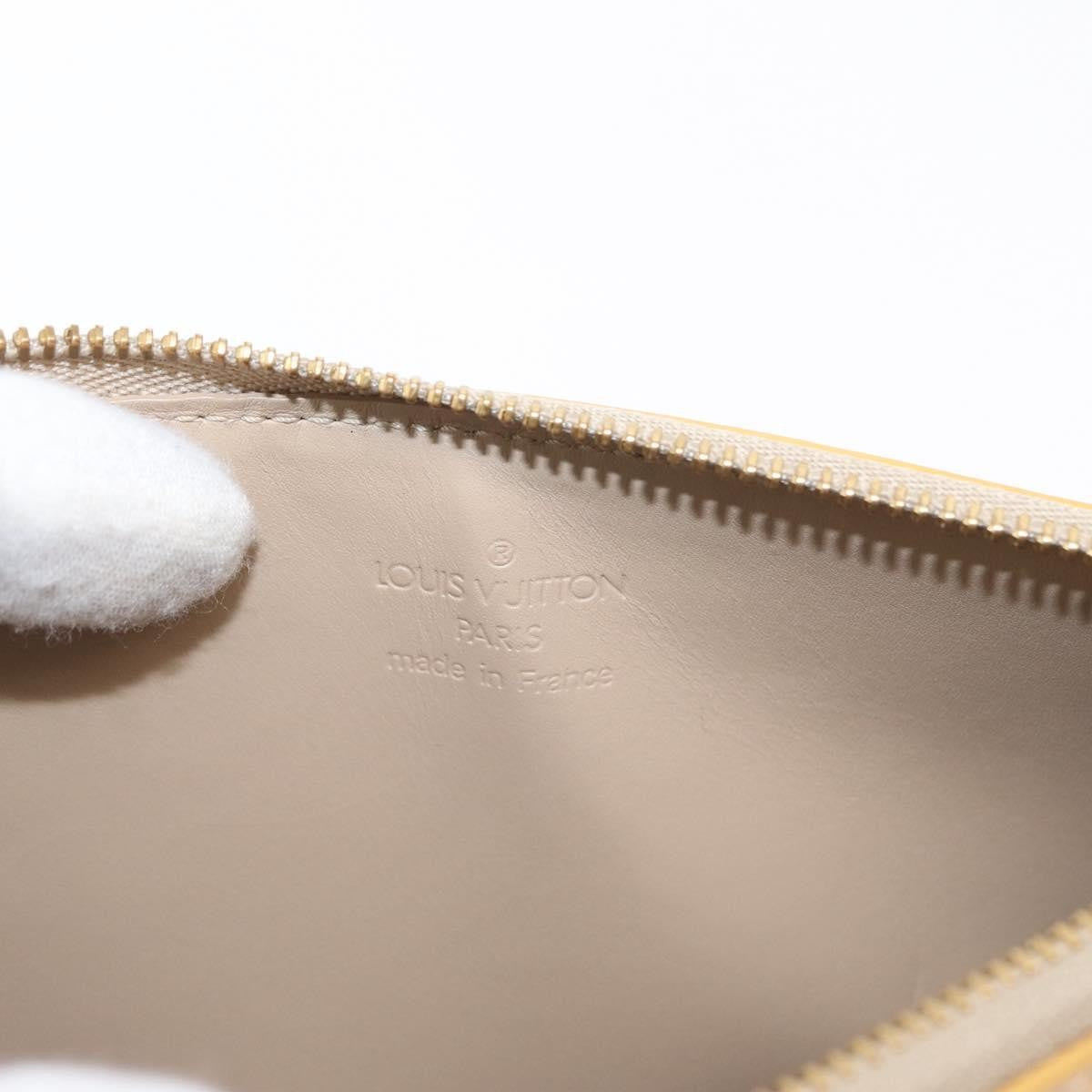 Louis Vuitton Lexington Pochette Patent Leather Beige Patent_Leather Clutche & Pouche Bag (Pre-Owned)